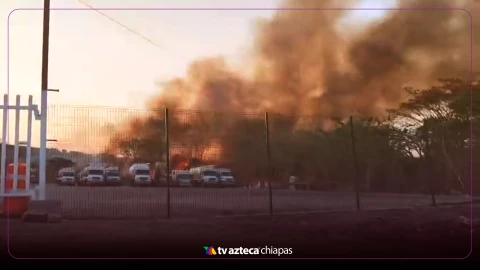 Incendio forestal en Berriozábal sobre la Carretera Panamericana hoy miércoles 7 de mayo