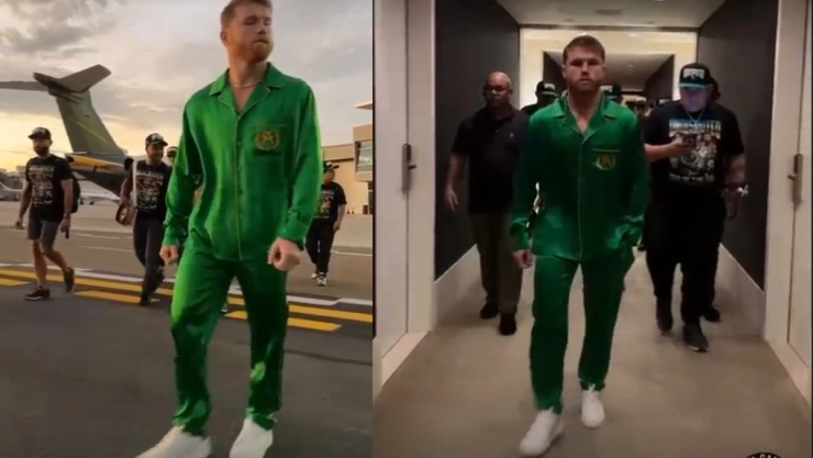 Canelo Álvarez luce lujosa pijama.