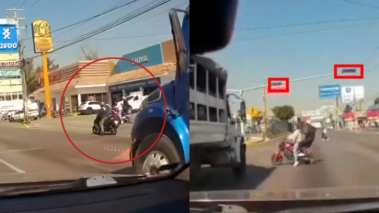 camión de la Guardia Nacional atropella a motociclista