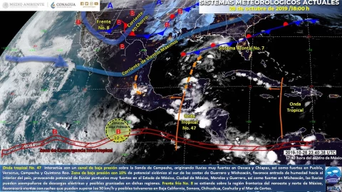 Para esta noche y madrugada se pronostican lluvias muy fuertes con descargas eléctricas
