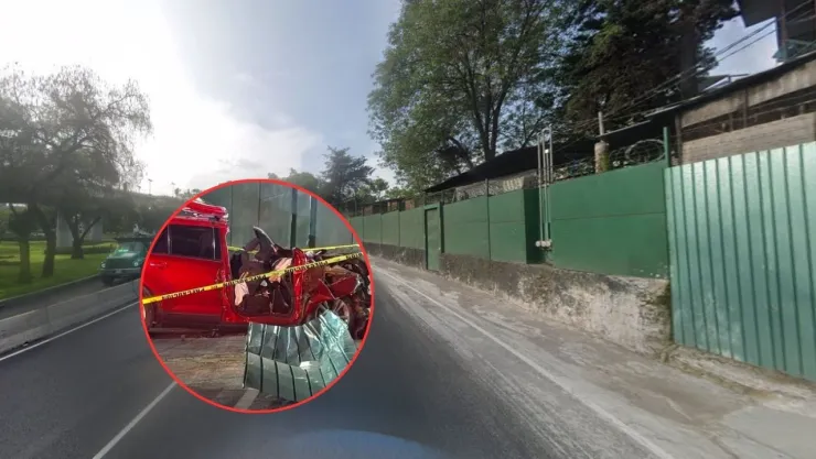 Choque en Viaducto-Tlalpan deja un muerto; camioneta se estrelló contra una barda antes de entrar a la México-Cuernavaca