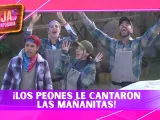 Así fue el momento en que los Peones felicitaron a la novia de Fer Lozada en La Granja VIP