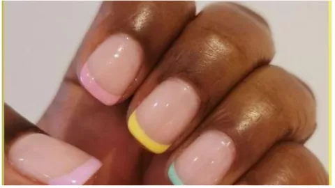 diseños de uñas cuadradas preppy