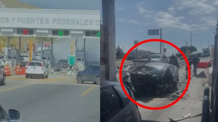 Fuerte accidente en la caseta de Ensenada este viernes