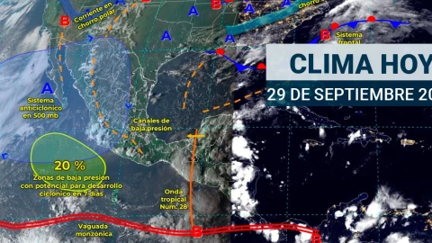 Clima en México 29 de septiembre de 2023