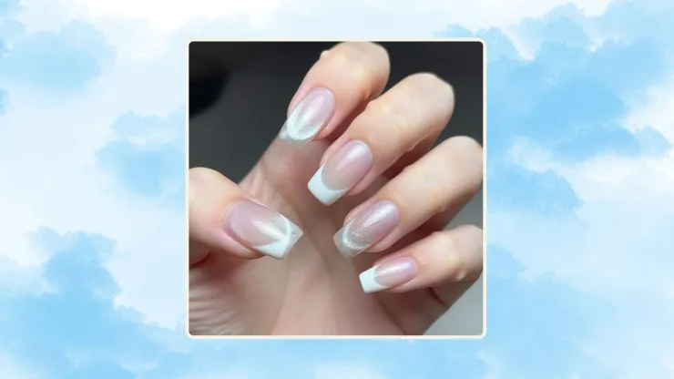 Francesa blanca con efecto cat eye