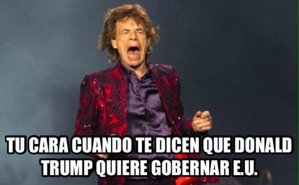 Meme de Mick Jagger en el Foro Sol/ Foto: Especial