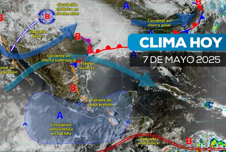 ¿Y la ola de calor Frente frío 42 se extenderá sobre estos estados el miércoles, según el pronóstico del SMN