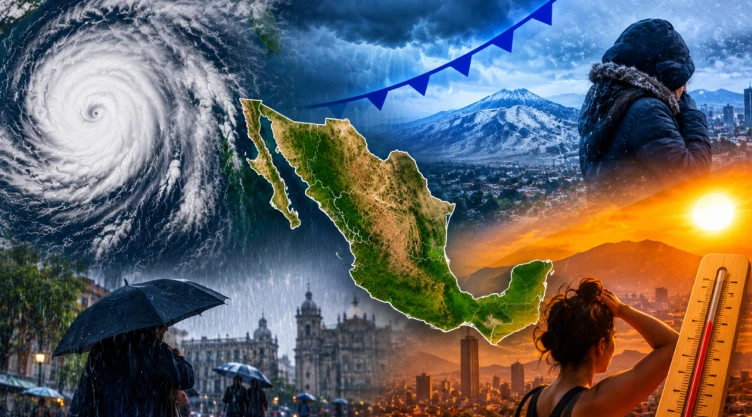 Entre ciclones, frentes fríos y noches calurosas: La peligrosa mezcla de climas que se alista para golpear a México