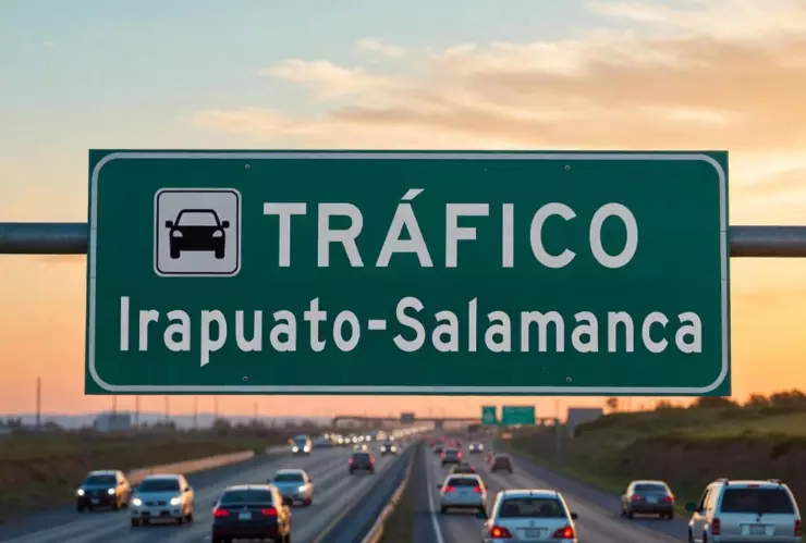 ¿Carga vehicular de inicio de año Este es el tráfico en la carretera Irapuato-Salamanca hoy jueves 1 de enero.jpg