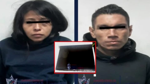 Pareja detenida por robo de pantalla en hotel de Nezahualcóyotl