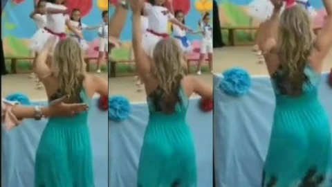 Mestra de kinder cautiva las redes.