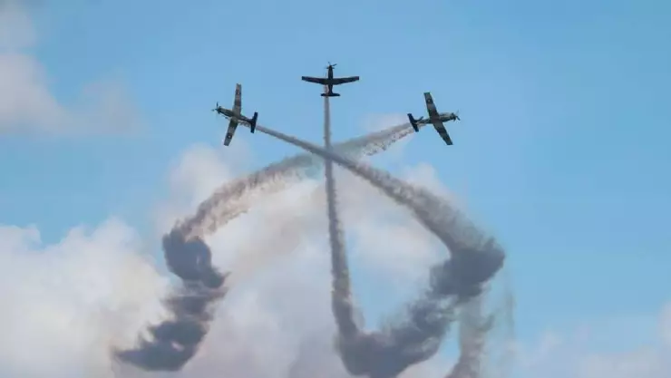 show aéreo en Acapulco, hoy 23 de febrero del 2025