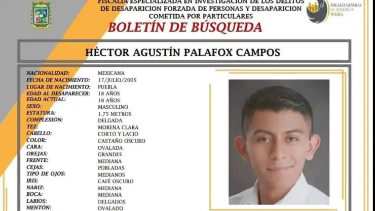 Desaparecido puebla Héctor Agustín itp