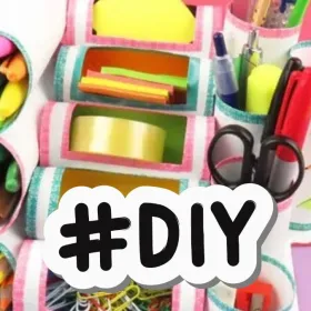 Reutiliza los rollos de papel higiénico y crea un organizador, ideal para la recámara de los niños