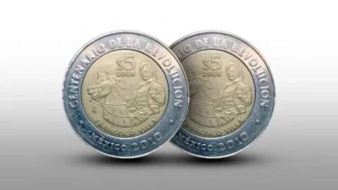 Moneda de 5 pesos del centenario de la Revoluci&oacute;n se vende hasta en 700 mil pesos en l&iacute;nea