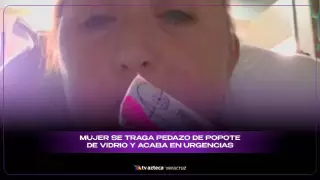 ¡Eructó sangre! Se le rompe popote de vidrio a mujer mientras tomaba agua