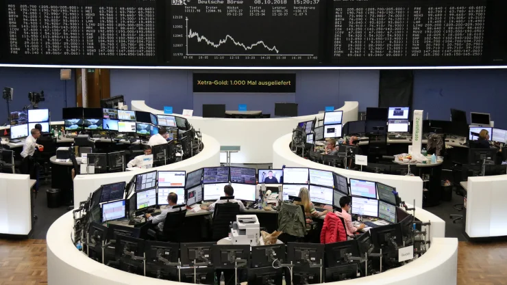 Bolsa de Valores Europa piso de remate