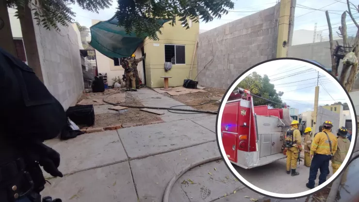 Se incendia casa en Los Mochis