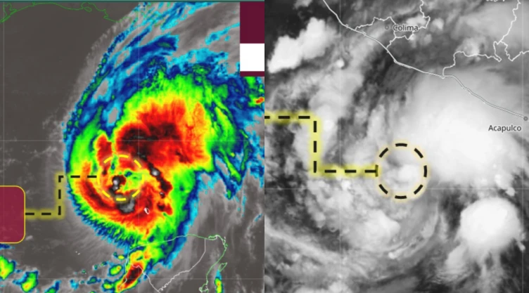 Tormenta tropical “Simon” y huracán “Isaías” hoy 8 de octubre: Ubicación, trayectoria, pronóstico y estados donde provocan lluvias