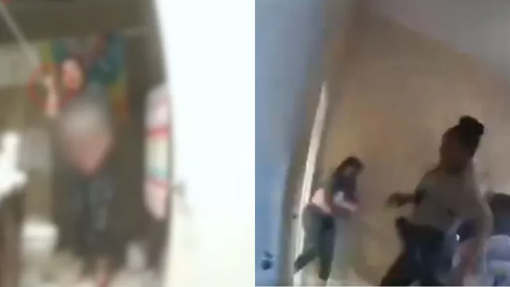 VIDEO | Policías disparan contra una mujer armada con un cuchillo y muere; así fue captado TODO