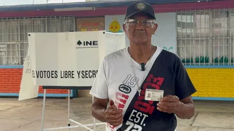 Tomás Rodríguez, primer votante de Eldorado