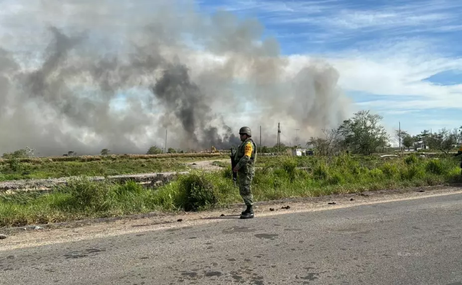 Humo en Coatzacoalcos y Minatitlán.