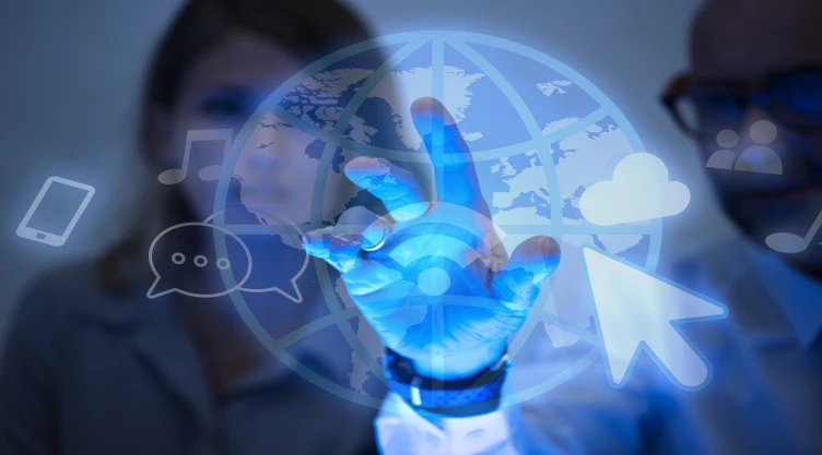 Business people using internet