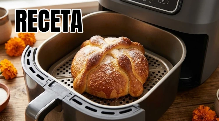Receta ÚNICA para hacer pan de muerto en la air fryer y que te quede esponjoso