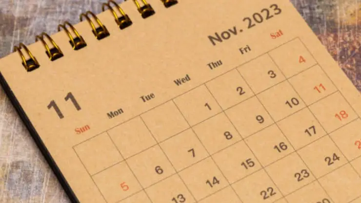 Días inhábiles del mes de noviembre 2023 según la ley