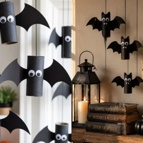 3 ideas para hacer murciélagos con rollos de papel paso a paso