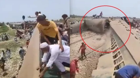 muertos desarrilamiento tren pakistán domingo 6 agosto