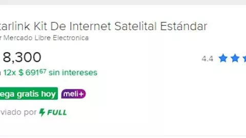 Conoce el precio de Starlink en Mercado Libre