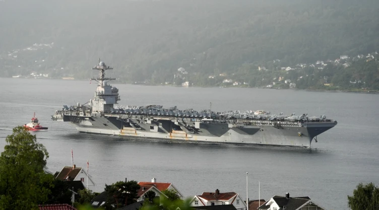 Foto del portaaviones USS Gerald R. Ford, de Estados Unidos.