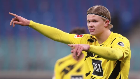 Haaland despachó al Leipzig