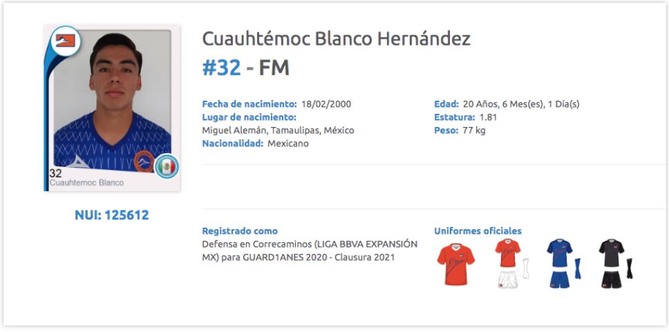 Cuauhtémoc Blanco fue registrado por el Correcaminos