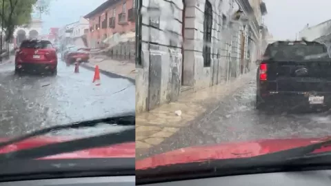 Lluvia llegó con fuerza a San Cristóbal dejando calles inundadas hoy 19 de abril de 2025