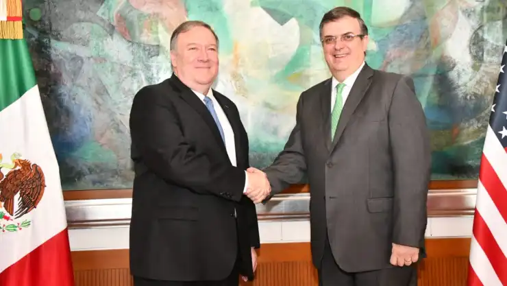 Mike Pompeo y Marcelo Ebrard
