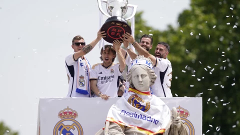 Real Madrid celebra en Las Cibeles