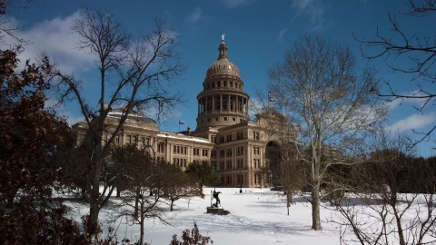 Nieve en Austin, Texas