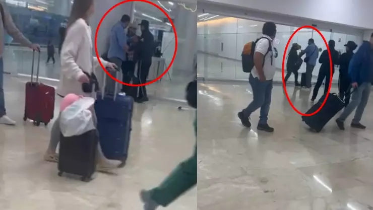 ¡Viaje violento! Hombre agrede a varios pasajeros en el Aeropuerto de Cancún (VIDEO)