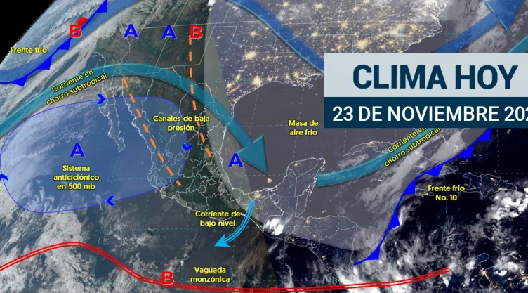 Clima hoy, sábado 23 de noviembre