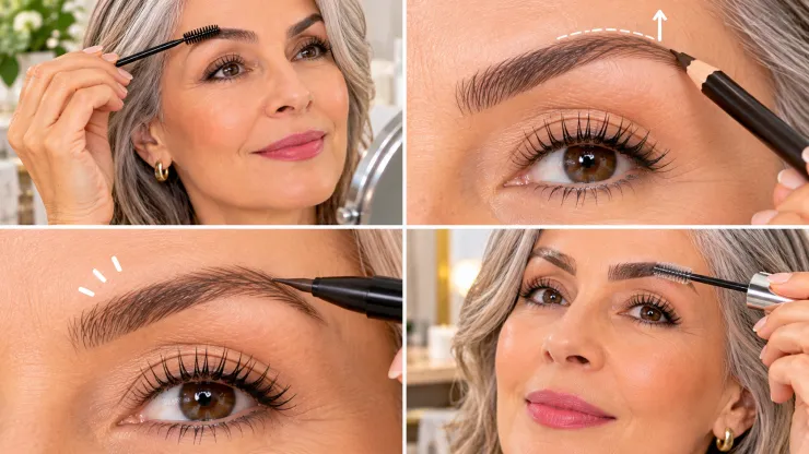 Tutorial de cejas plateadas en cuatro pasos