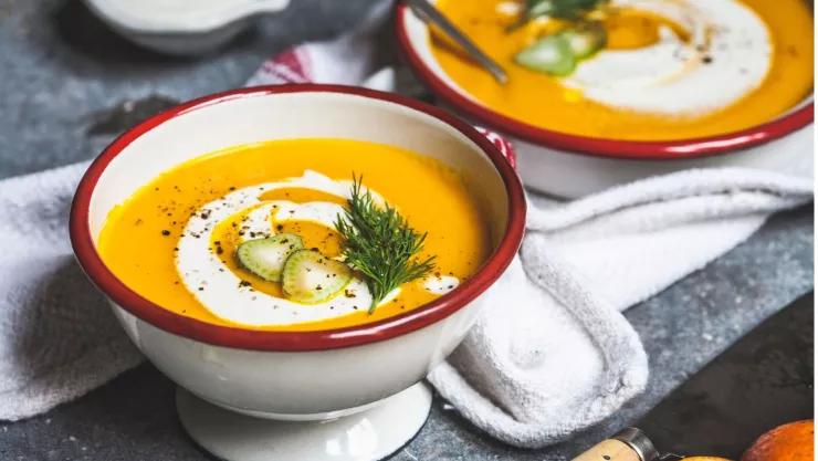 La sopa crema con menos sodio