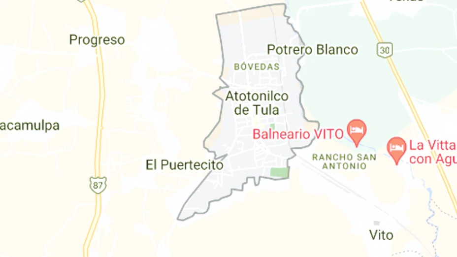 Municipio de Atotonilco de Tula, Hidalgo, mapa.