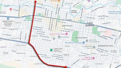 Tuxtla Gutiérrez tráfico y calles cerradas