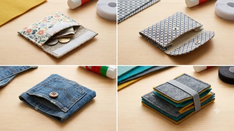 Monederos sin máquina de coser