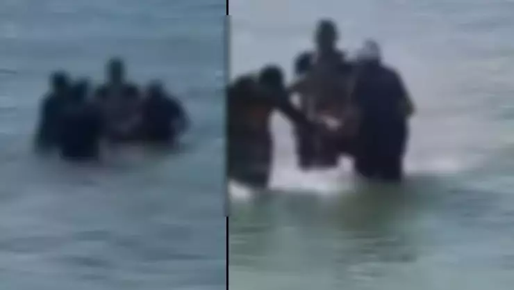 ¡Emergencia! Hallan a HOMBRE inconsciente dentro del MAR de Progreso; genera operativo