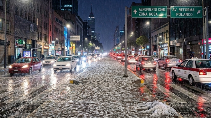 Alerta amarilla por fuertes lluvias y caída de granizo en la CDMX