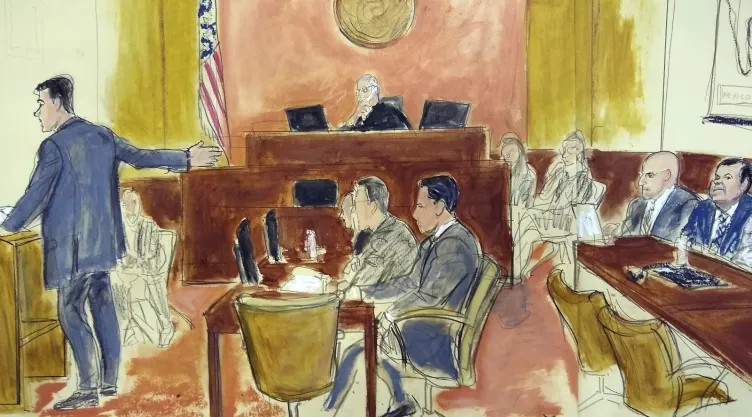 Vicente Zambada testifica en juicio contra El Chapo Guzmán. Imagen, Reuters.